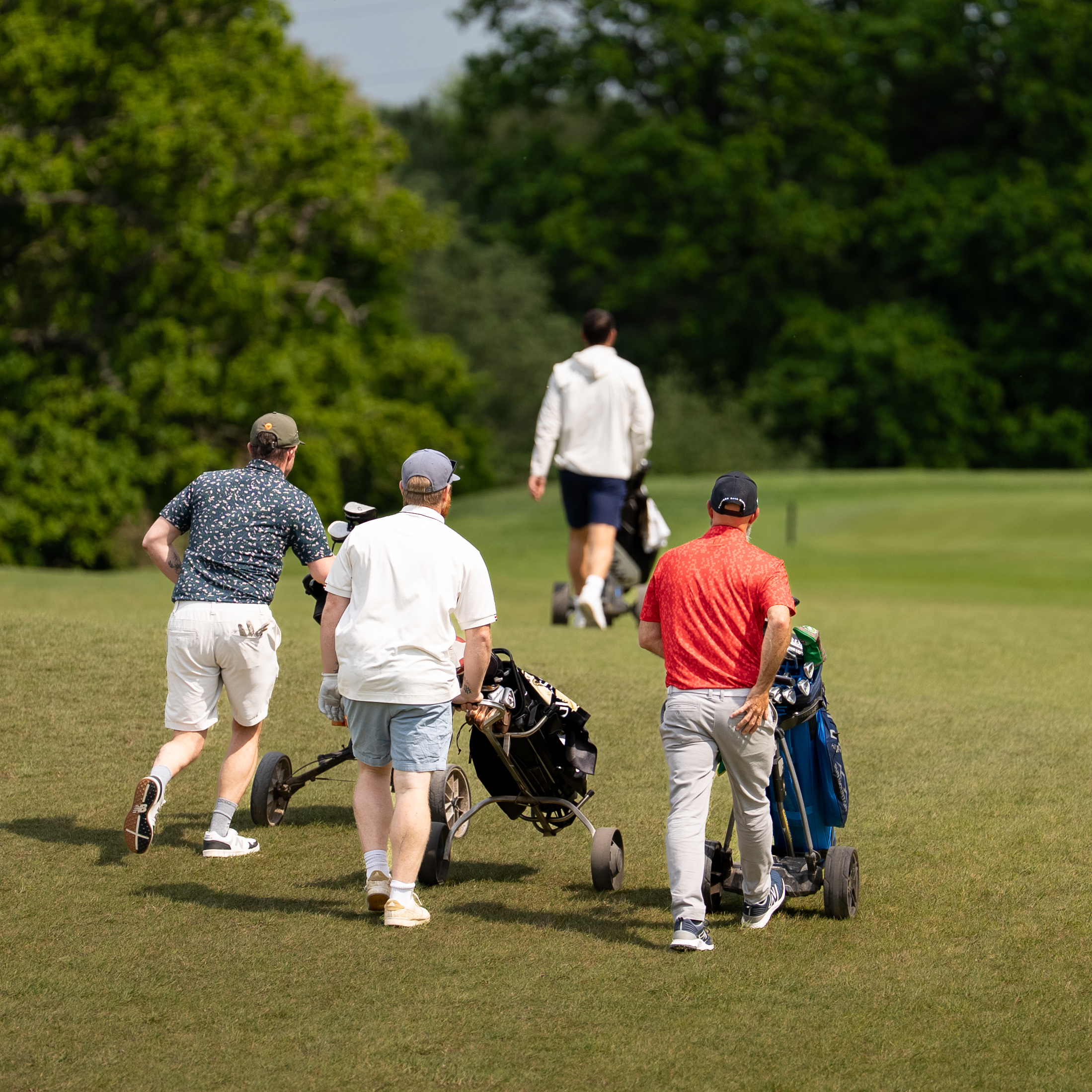 Golfers enjoying a social round
